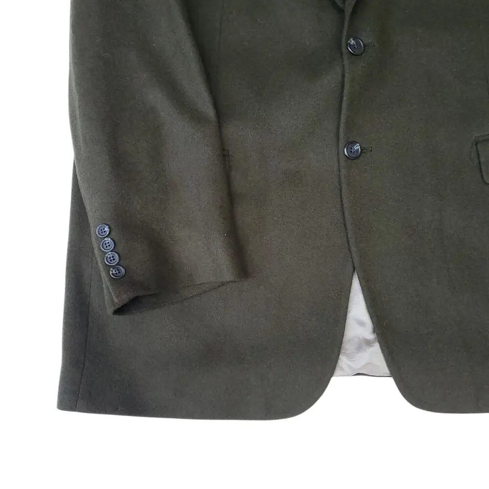 Ralph Lauren Green Camel Hair Blazer Old Money Preppy Ivy Jacket Sport Coat 48L